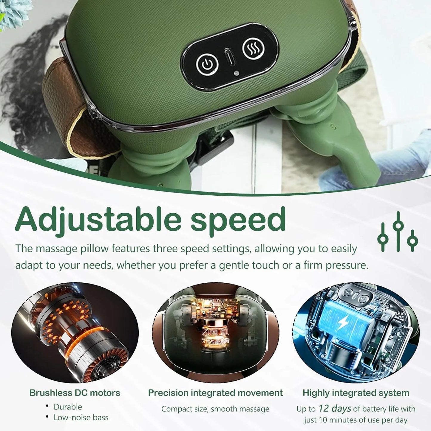 Neck Massager Bionic Heated Massager, Neck Massager for Pain Relief Deep Tissue, Simulated Human Hand Design for Pain Relief and Muscle Relax